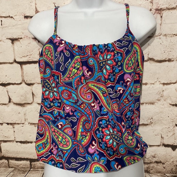 🆕24th & Ocean Tankini Top, Size S - Picture 1 of 7
